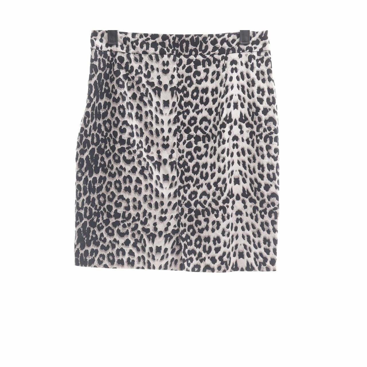 Morgan Black & White Leopard Mini Skirt