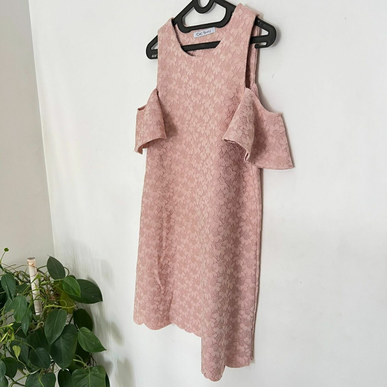 Chic Simple Pink Pastel Floral Mini Dress