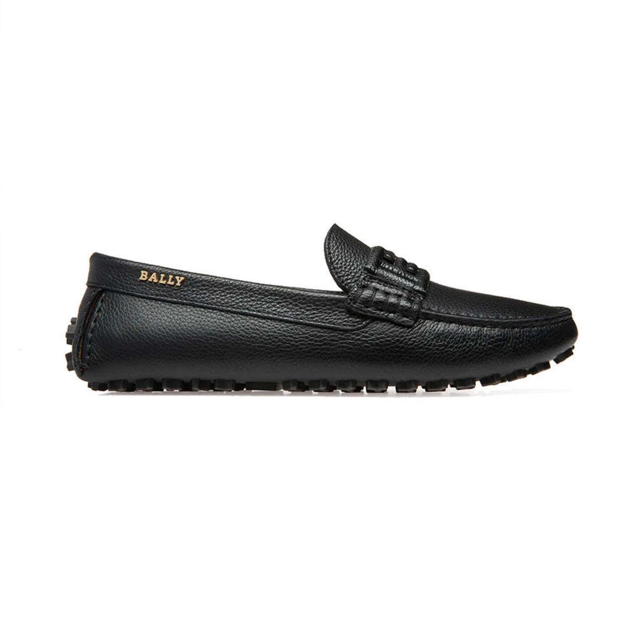 Bally Leyla Grained Calf Loafers Black