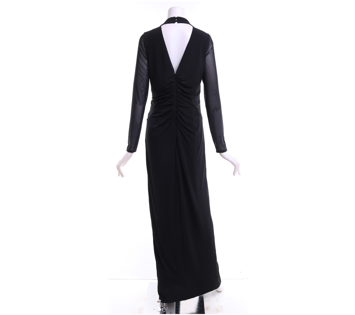 Coats Black Wrap Choker Long Dress