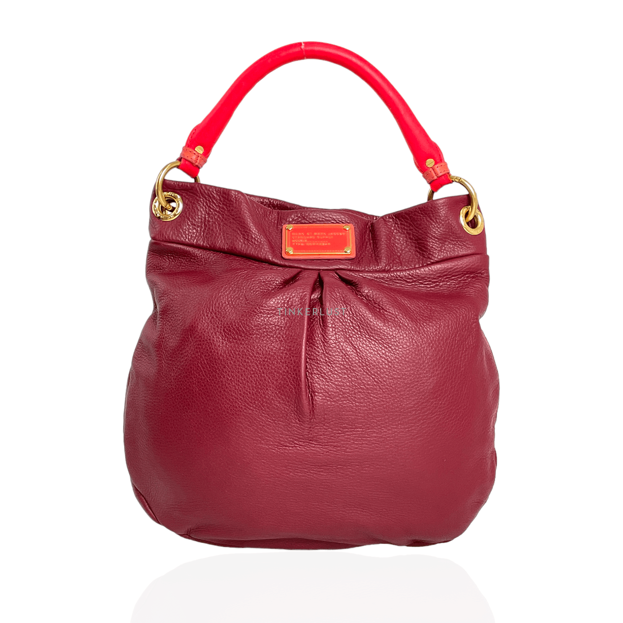 Marc By Marc Jacobs Burgundy Leather Hillier Hobo