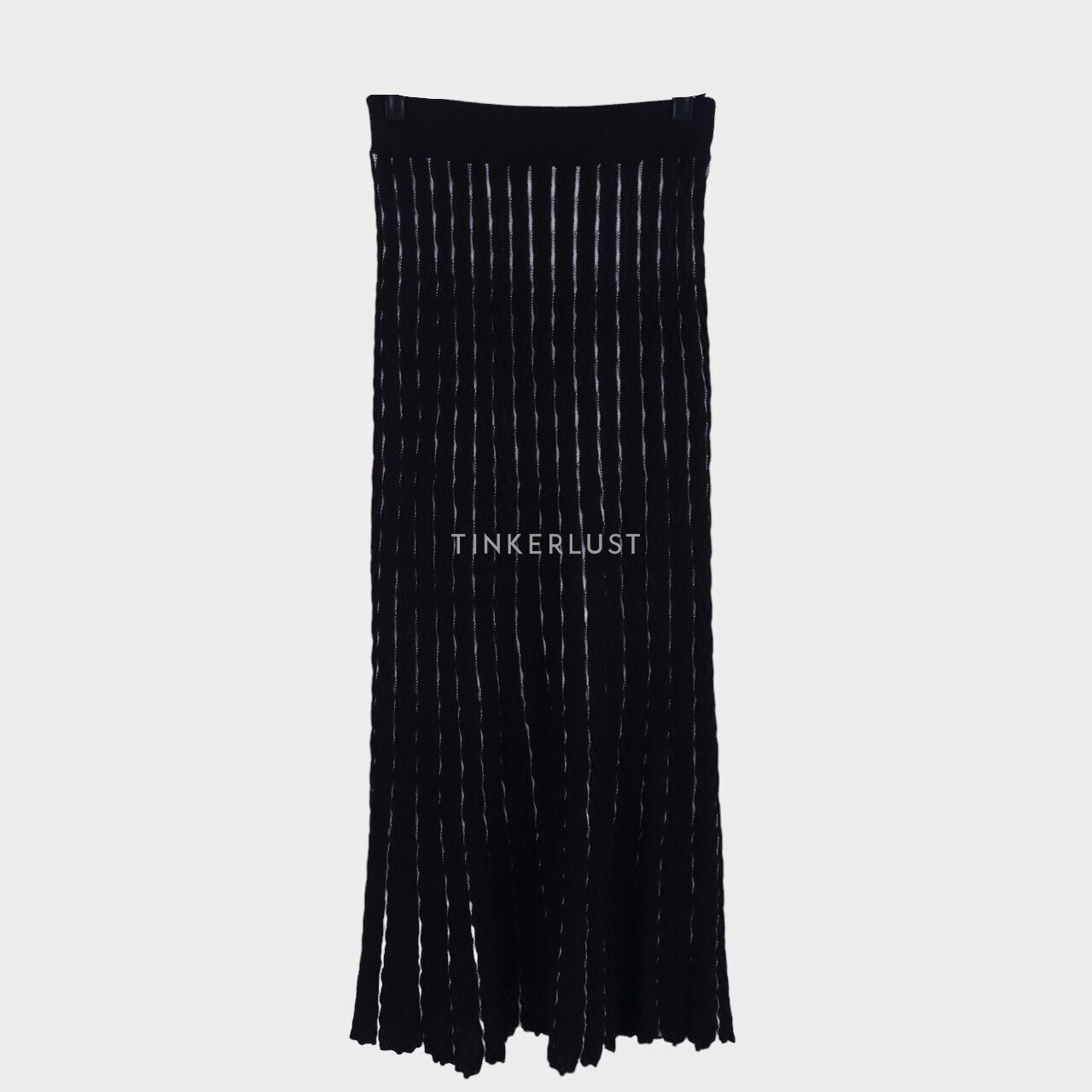 Clarini Black & White Knit Maxi Skirt