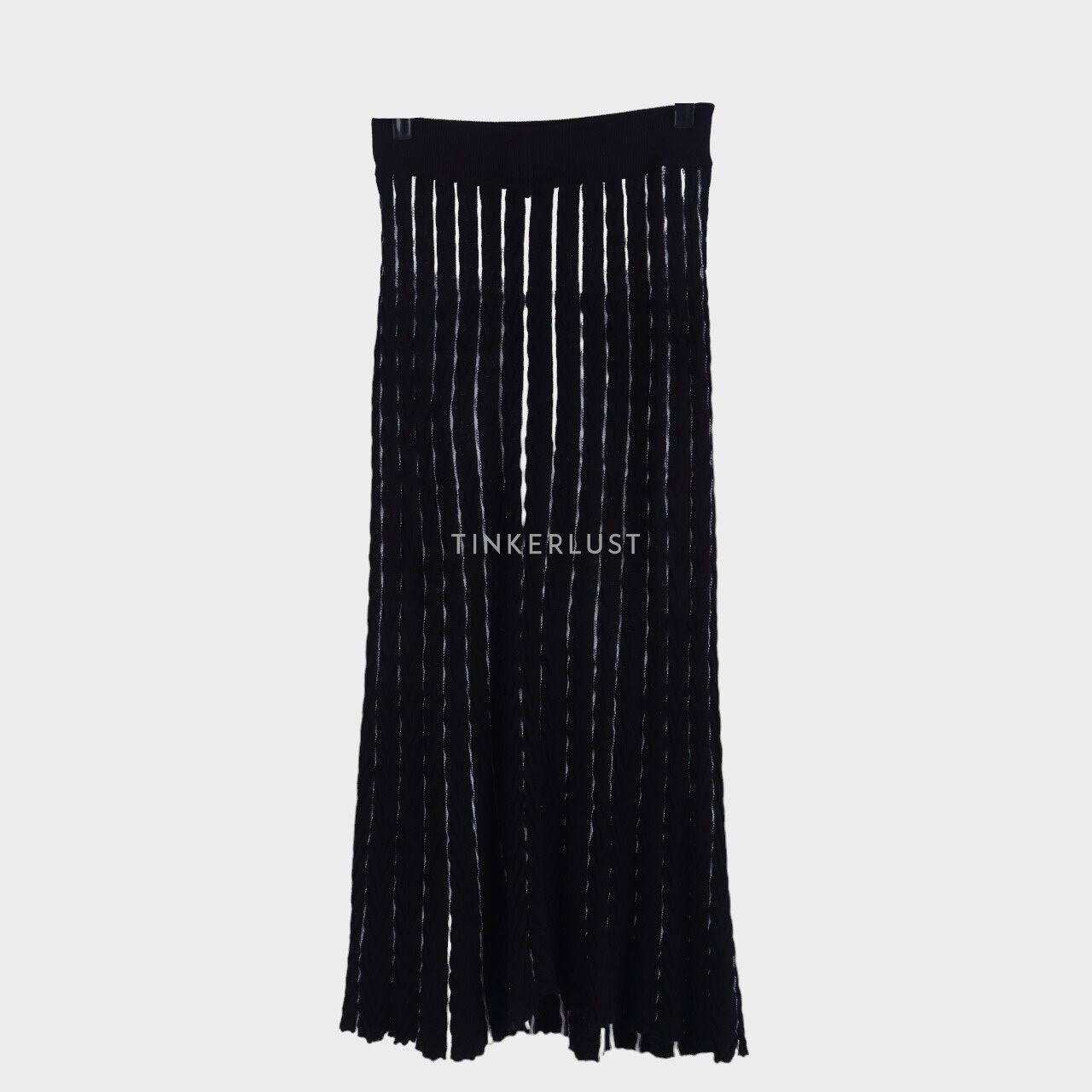 Clarini Black & White Knit Maxi Skirt