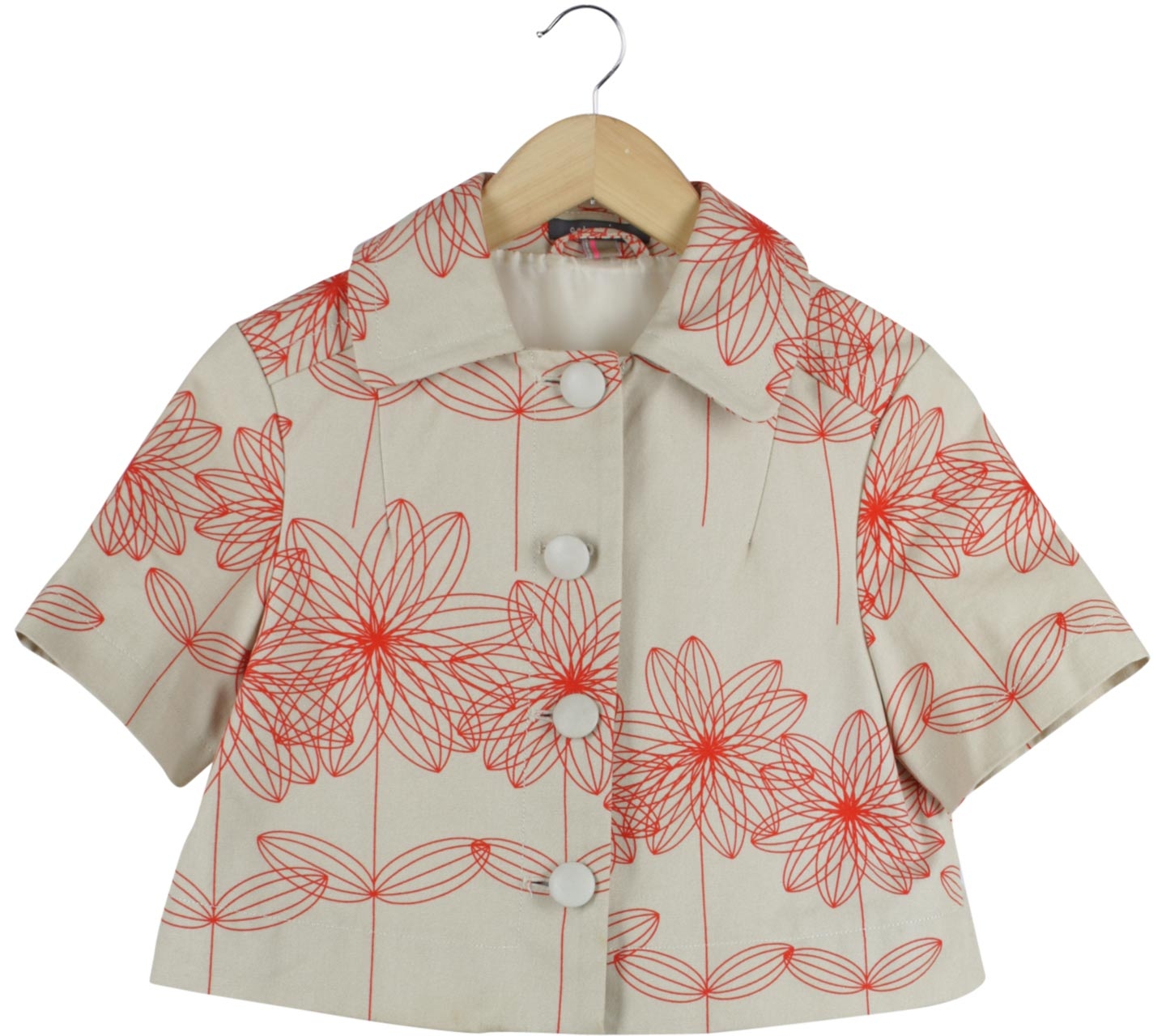 Orla Kiely Cream And Red Floral Outerwear