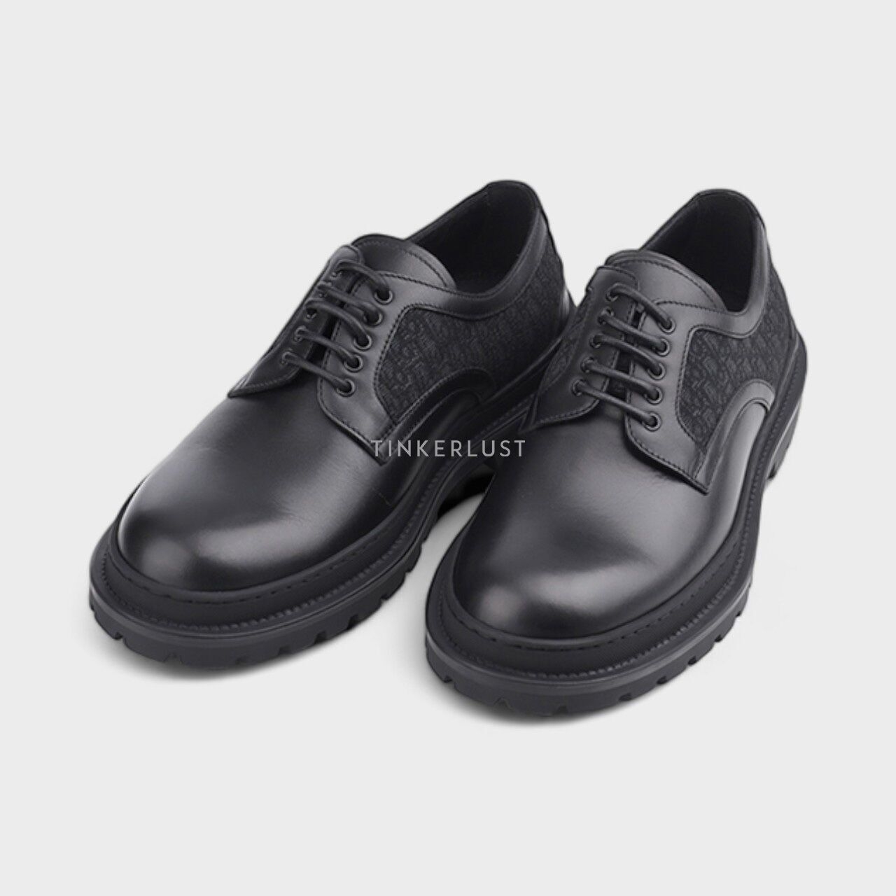 Christian Dior Explorer Oblique Derby Black Smooth Calfskin & Jacquard Sneakers