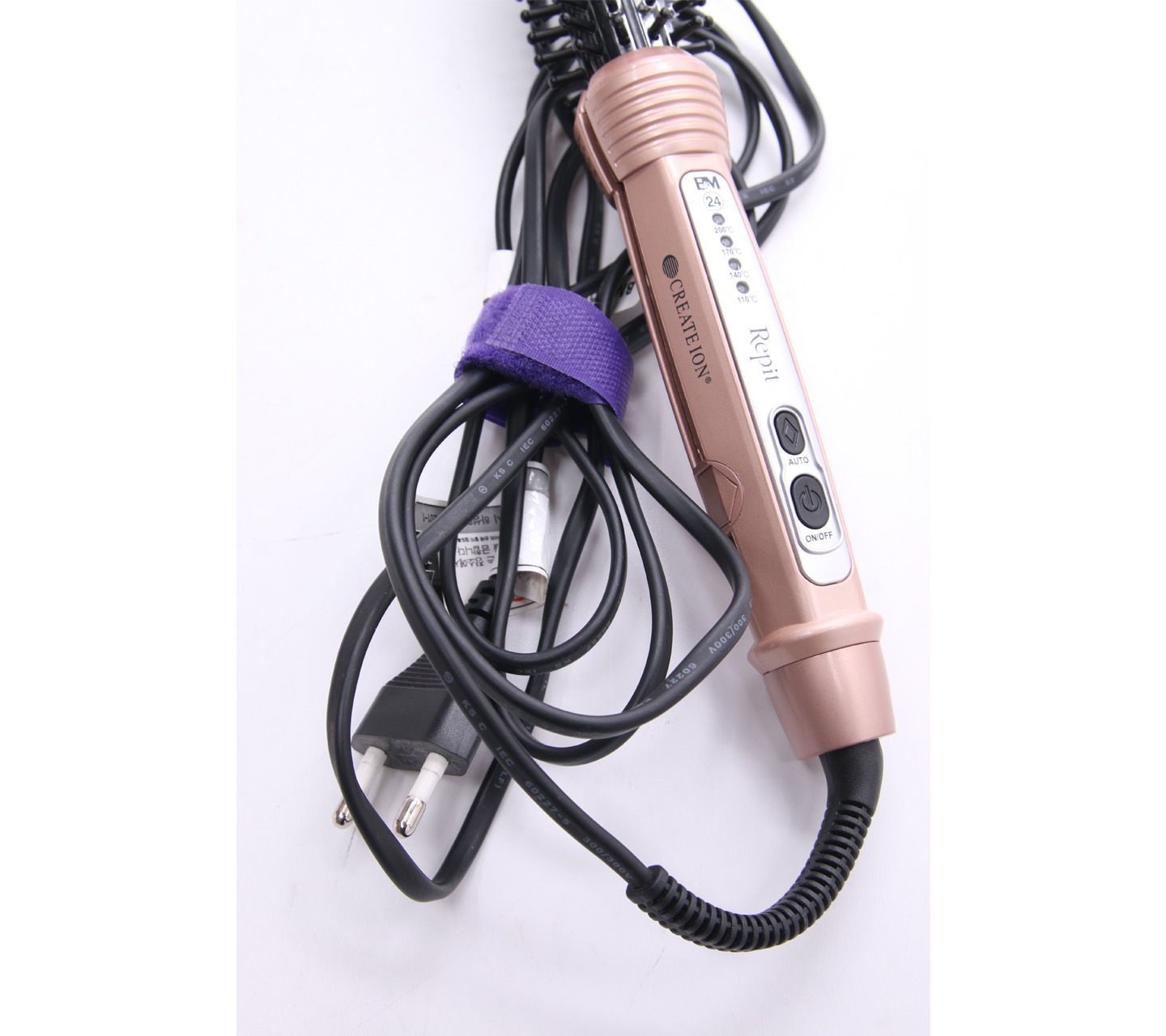 Repit Rose Gold & Black Magic Curl Natural Ion Therapy Tools