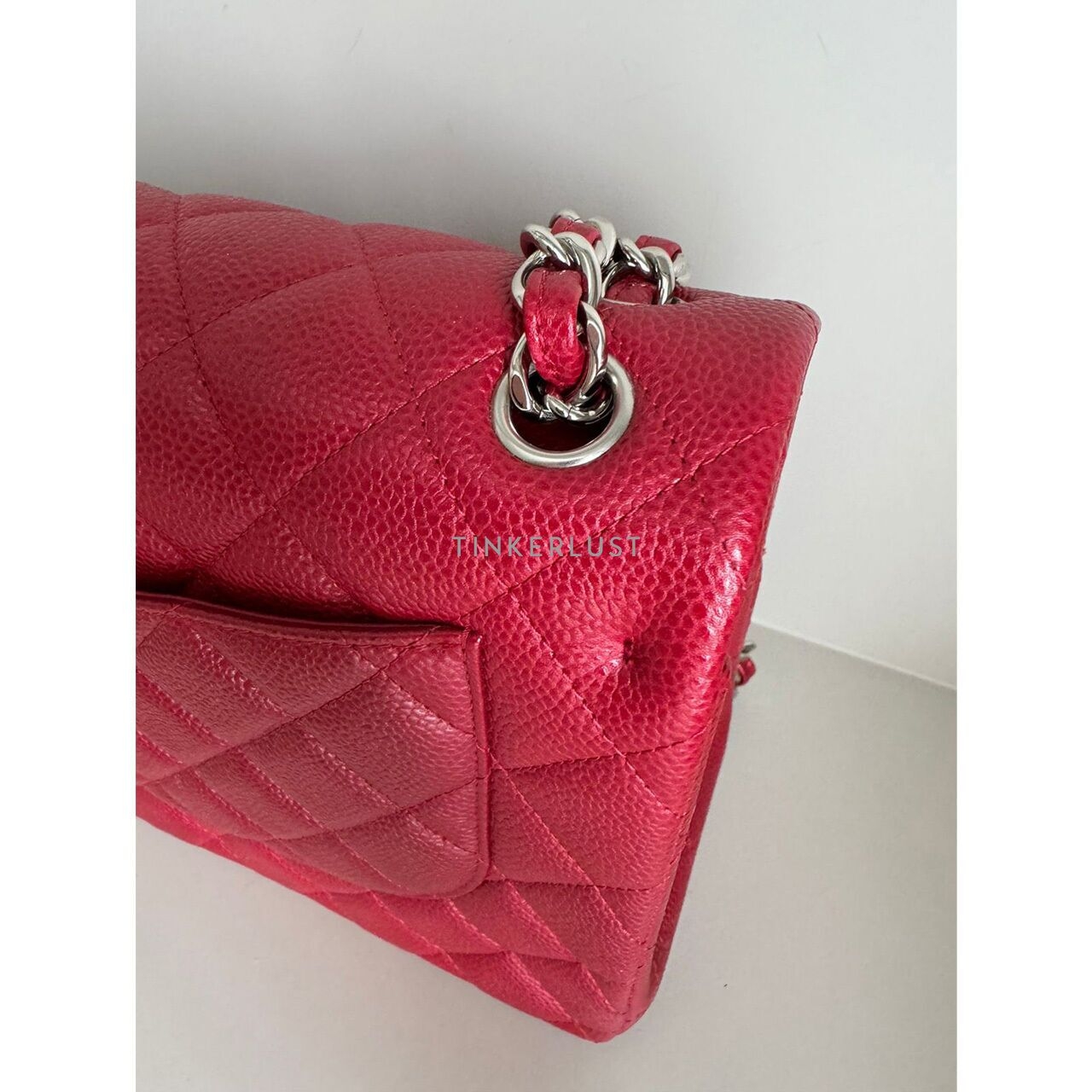 Chanel Jumbo Red Double Flap SHW #20 Shoulder Bag
