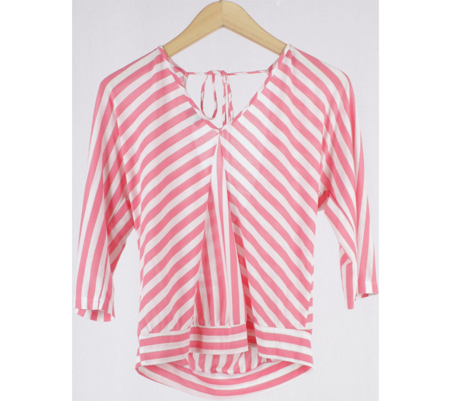 ella moss Pink And Off White Stripped Blouse