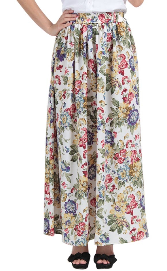 Multi Floral Long Skirt