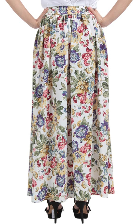 Multi Floral Long Skirt