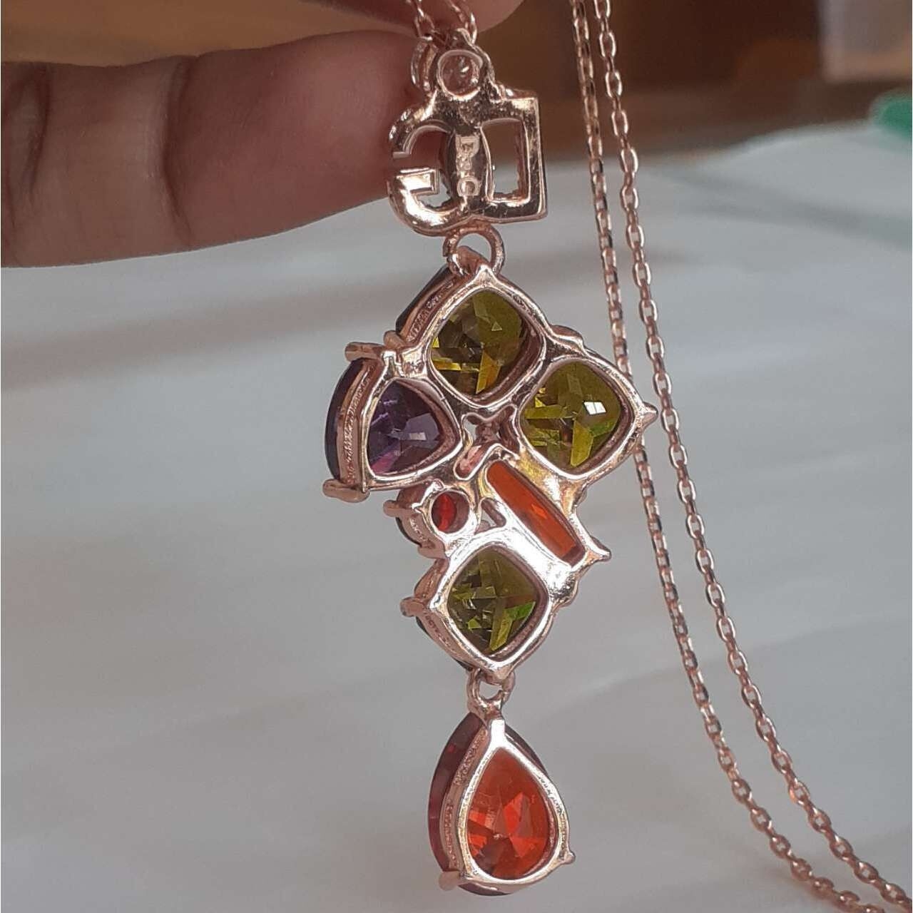 Dolce & Gabbana Multicolour Crystal Necklace Perhiasan
