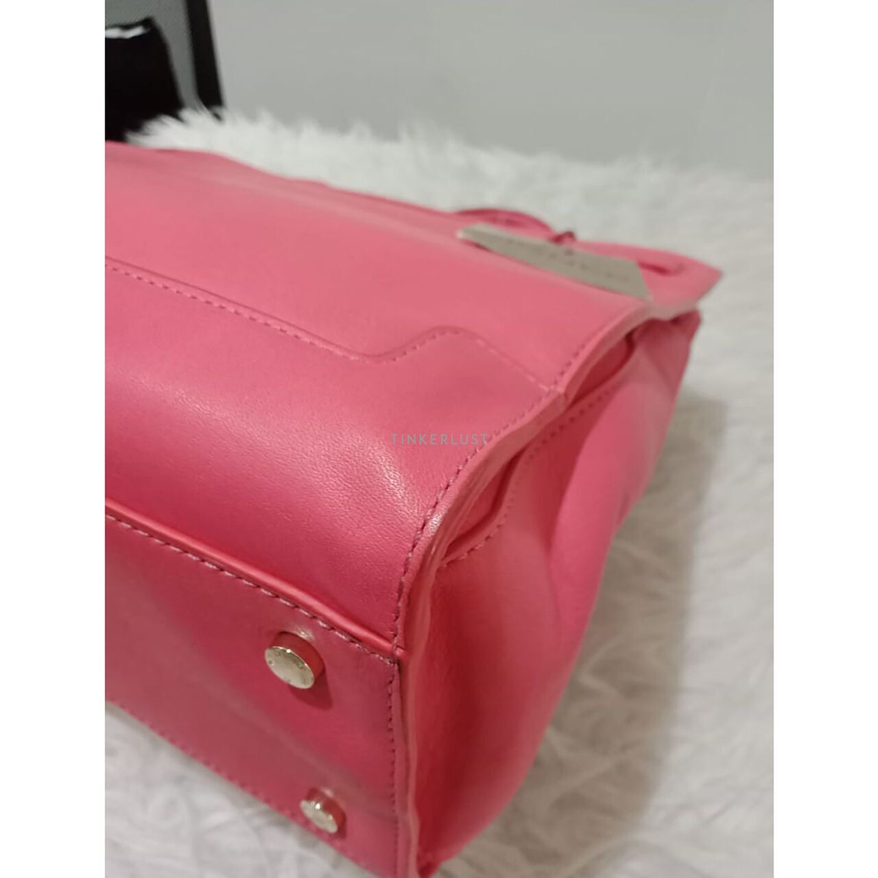 Aigner Cavalina Pink Leather Satchel