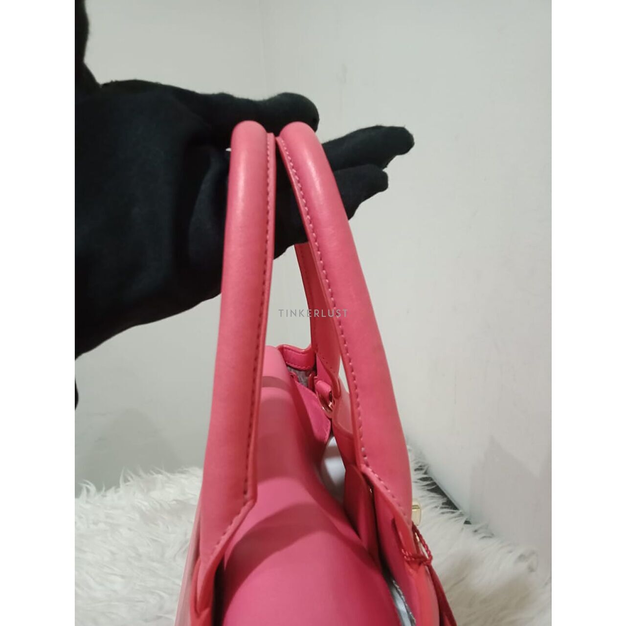 Aigner Cavalina Pink Leather Satchel