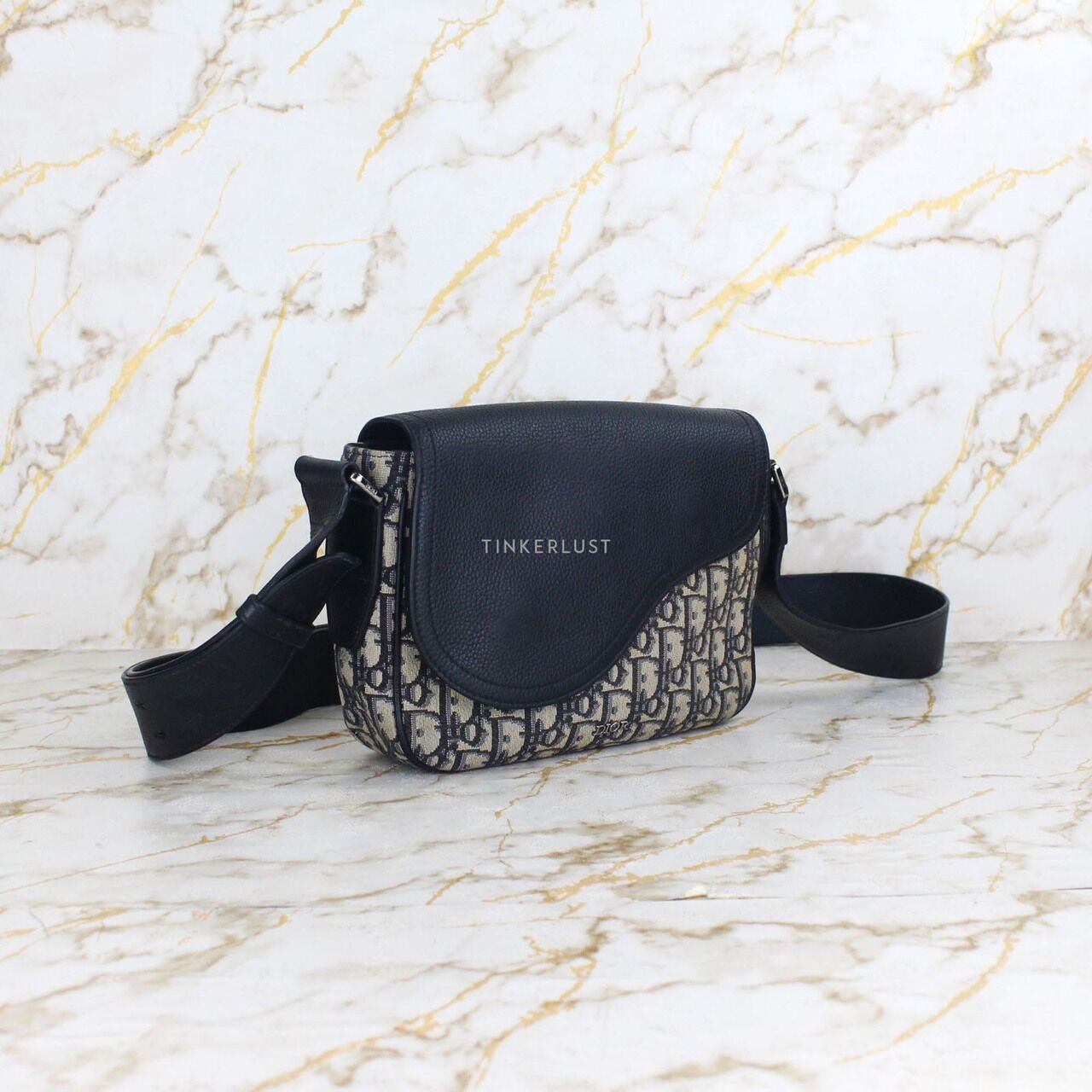 Christian Dior Saddle Oblique Jacquard Messenger Sling Bag