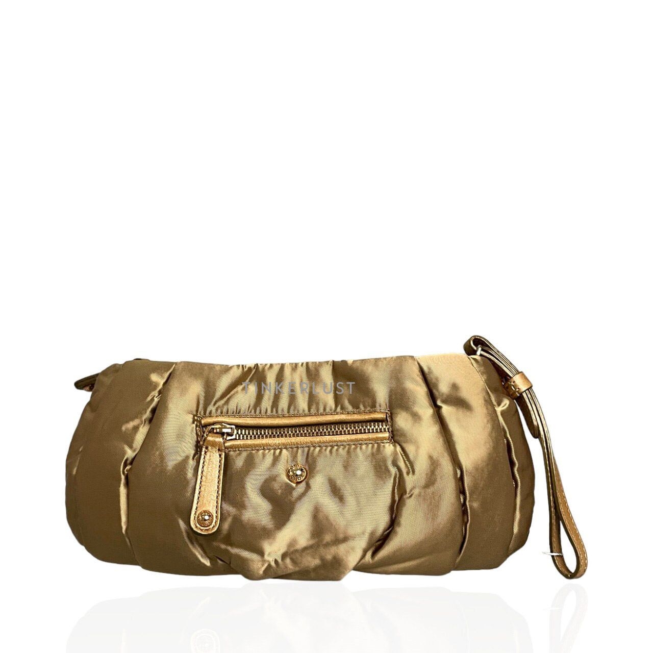 Tod's Gold Nylon Pouch