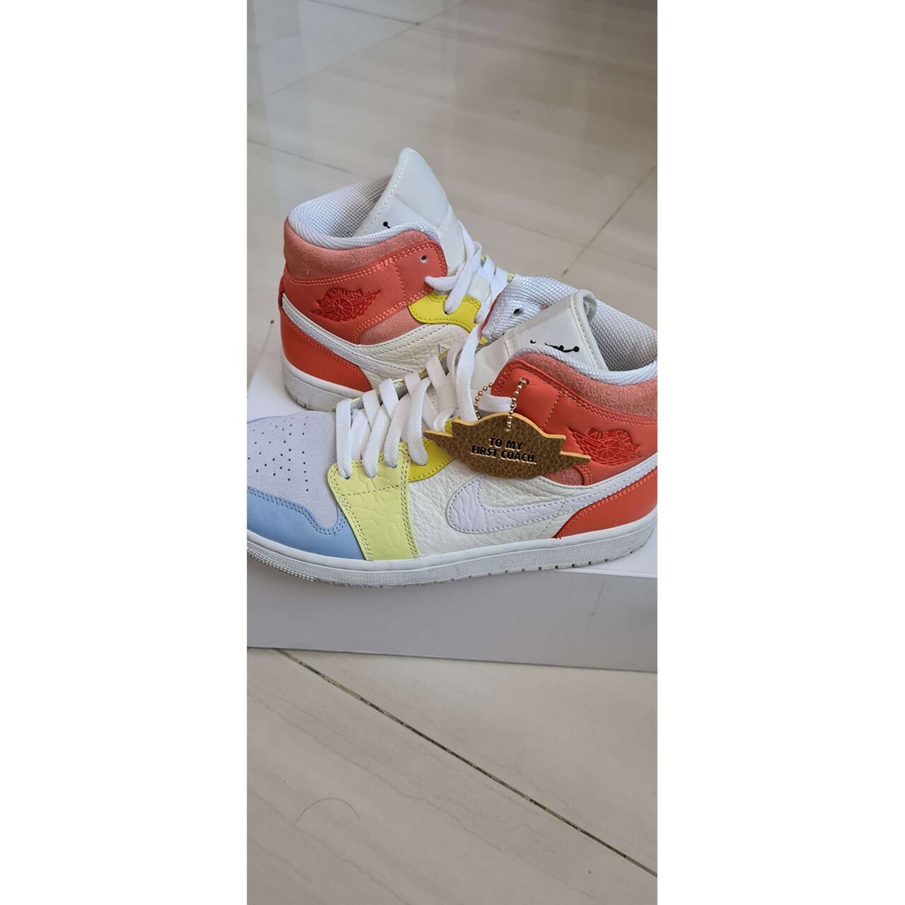 Air Jordan 1 Mid To My First Coach Multicolour Sneakers
