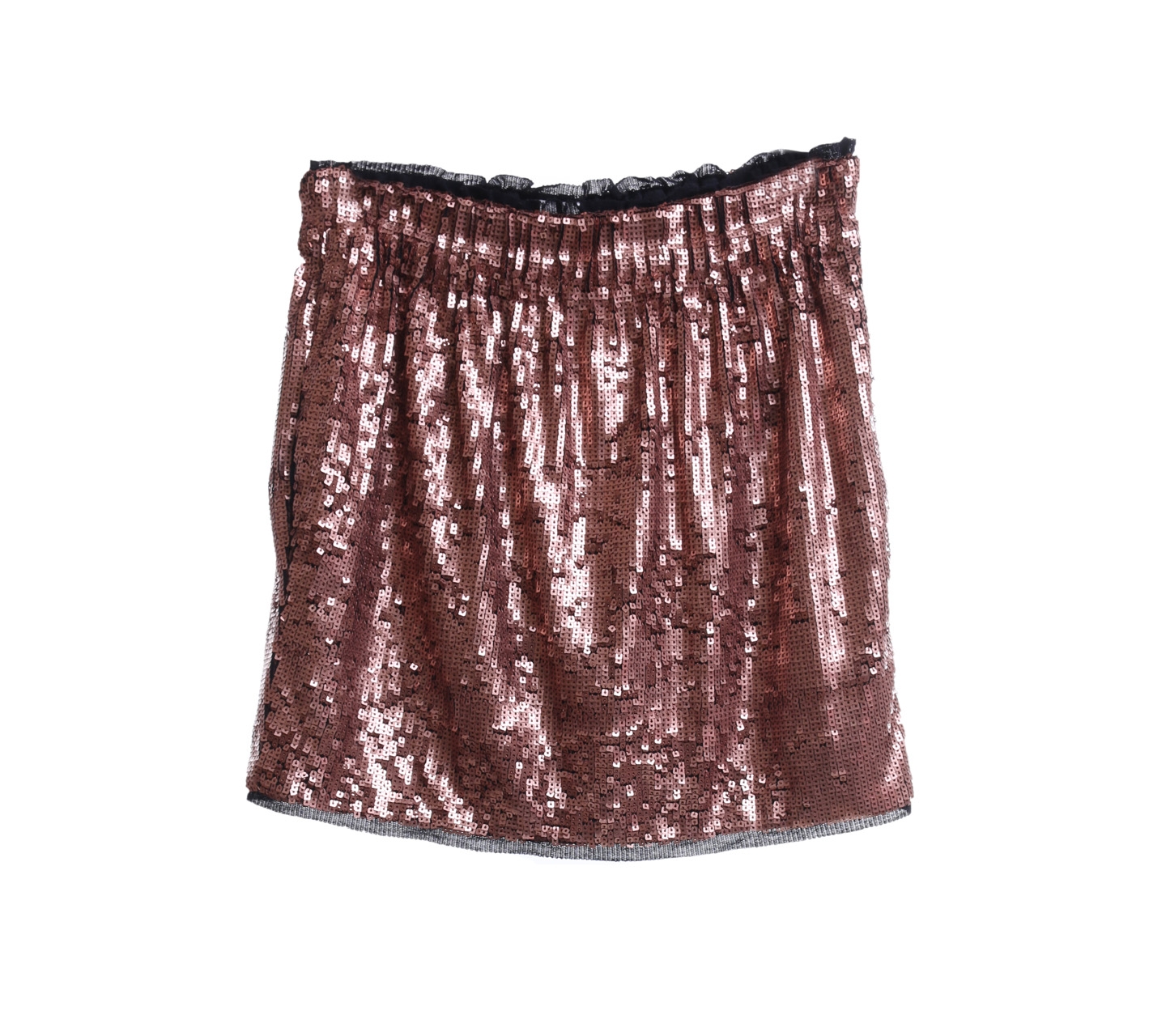 Rachel Roy Rose Gold Sequins Mini Skirt
