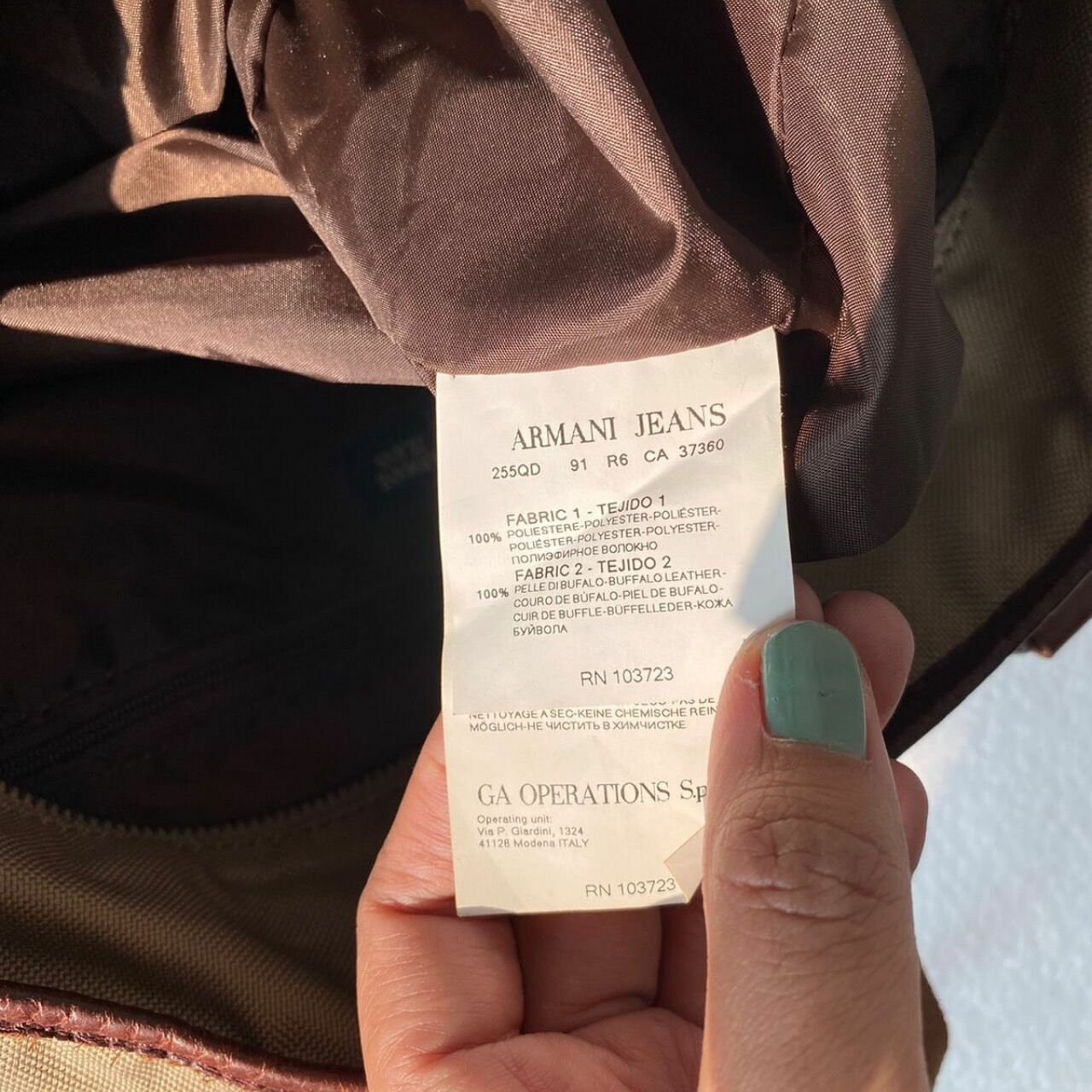 Armani Jeans Army Plaid Sling Bag
