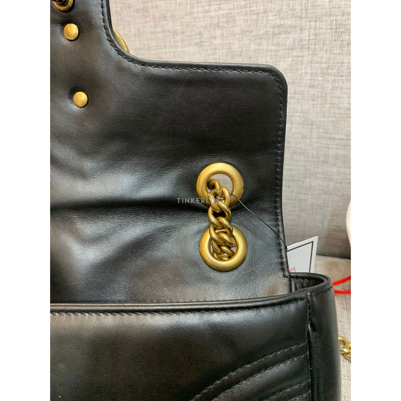 Gucci GG Marmont Mini Black GHW Sling Bag