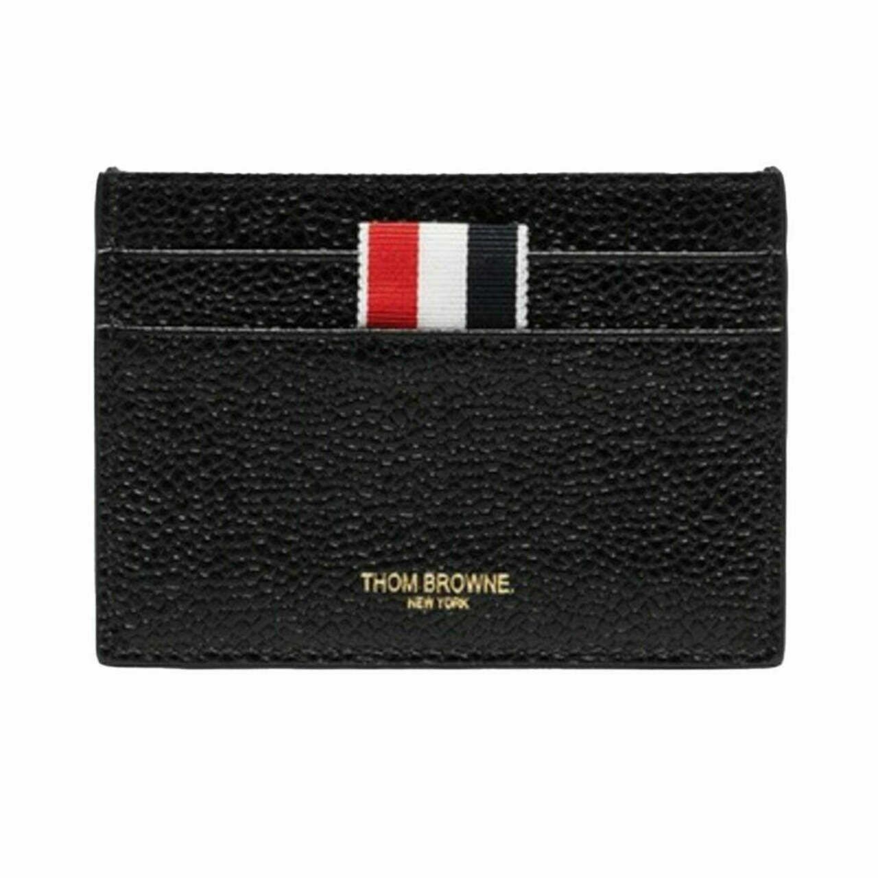 Thom Browne Blended Fabrics Folding Wallet Card Holders Black