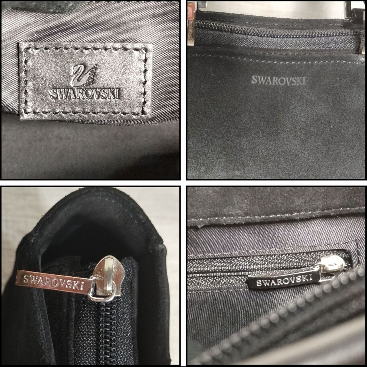 Swarovski Vintage Handbag with Jet Crystal Mesh Embellishments