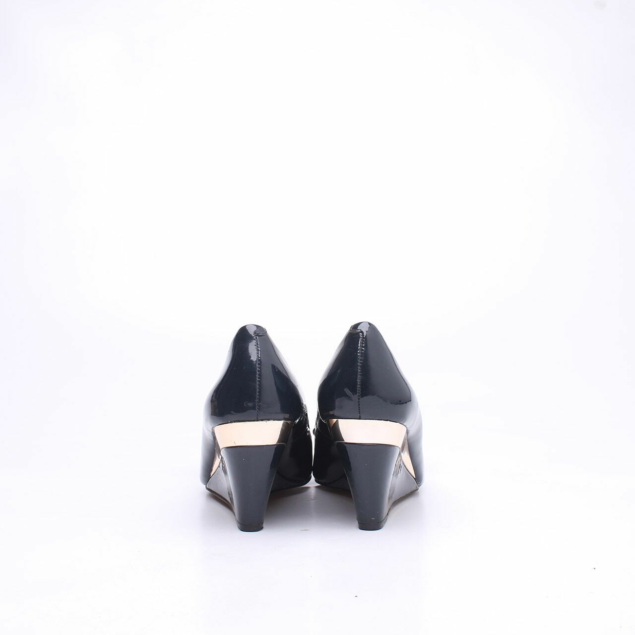 Vince Camuto Black Open Toe Wedges