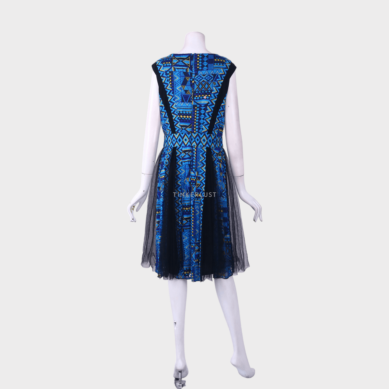 Tadashi Shoji Multi Pattern Midi Dress