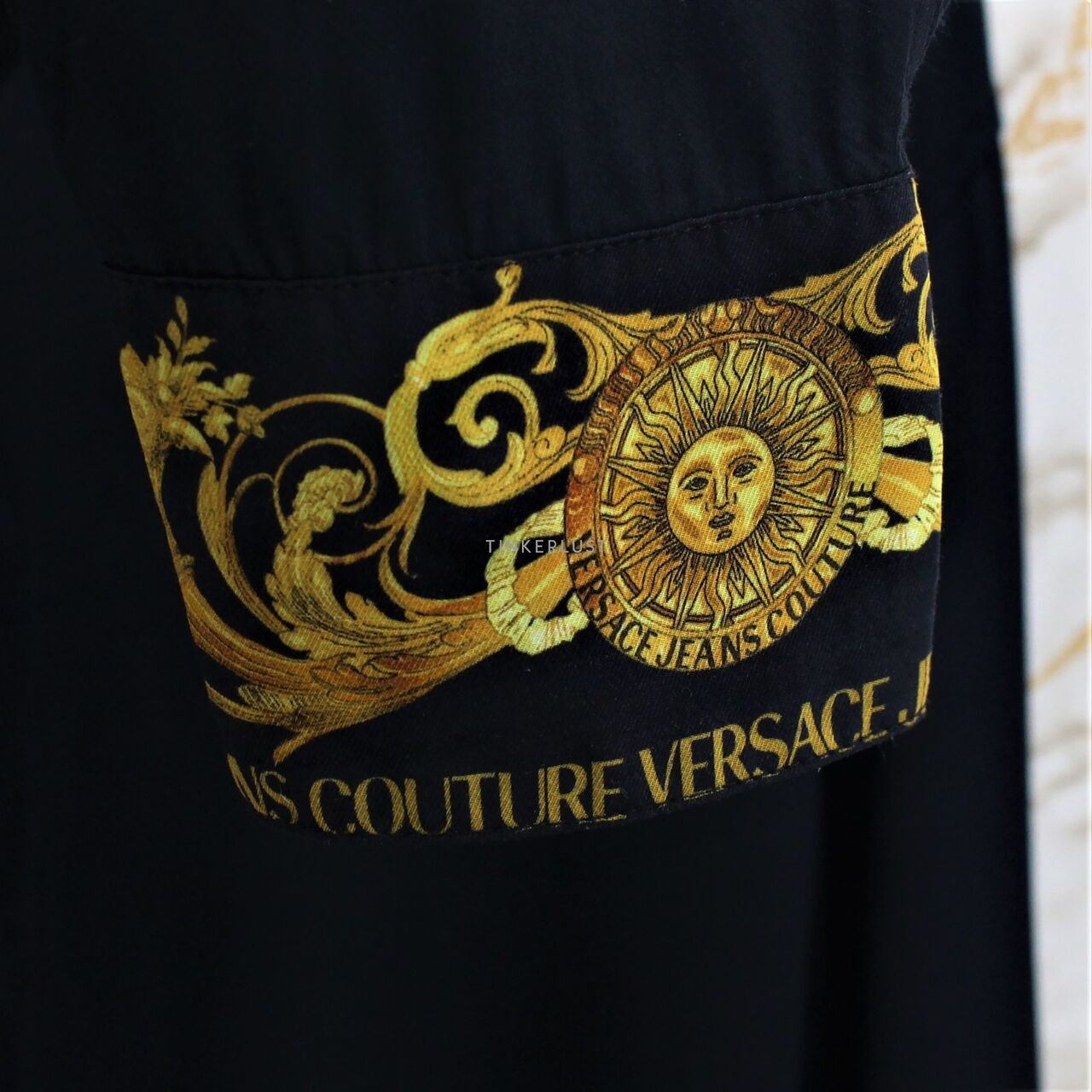 Versace Jeans Couture Black Print Detail Shirt