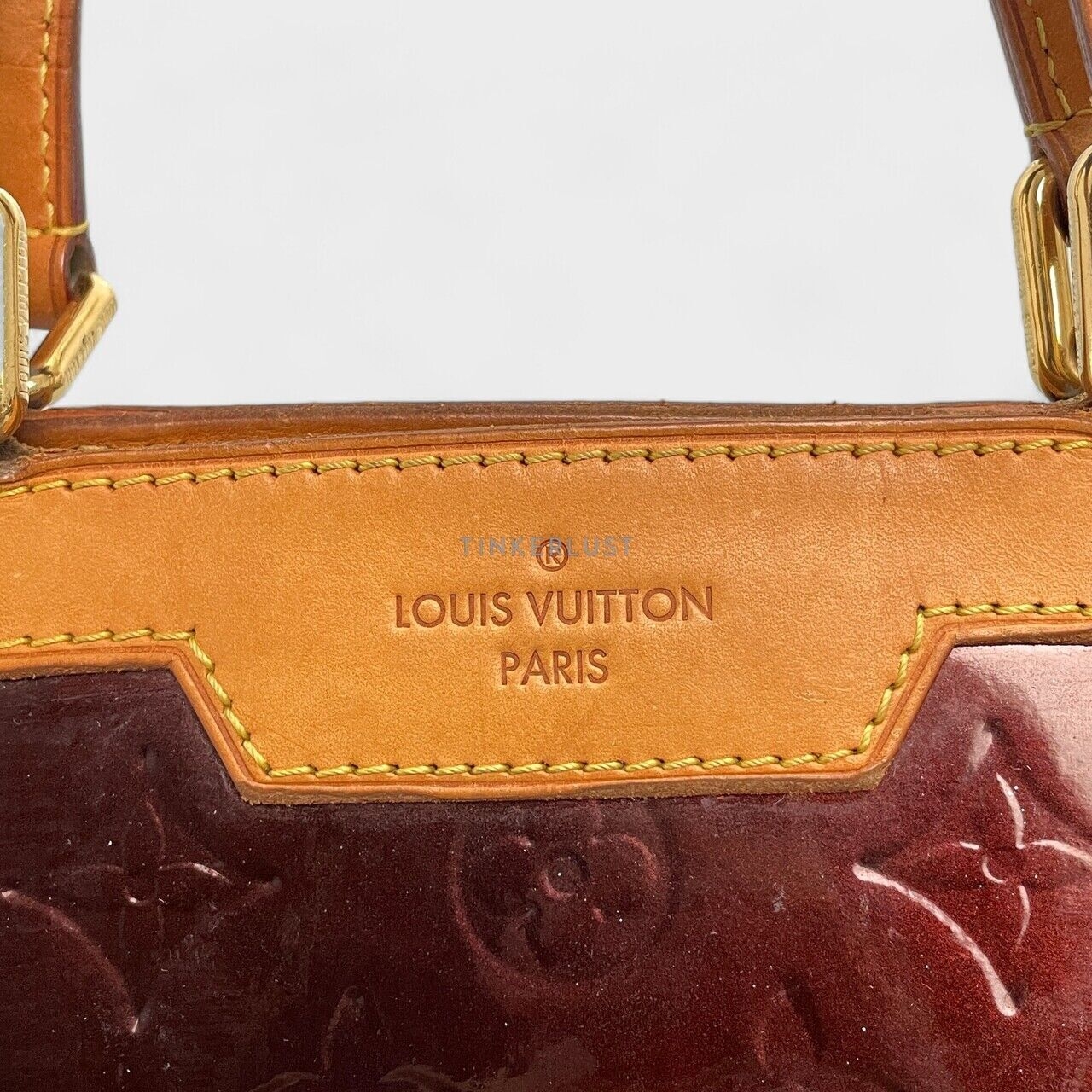 Louis Vuitton Monogram Vernis Brea GM Amarante GHW Satchel