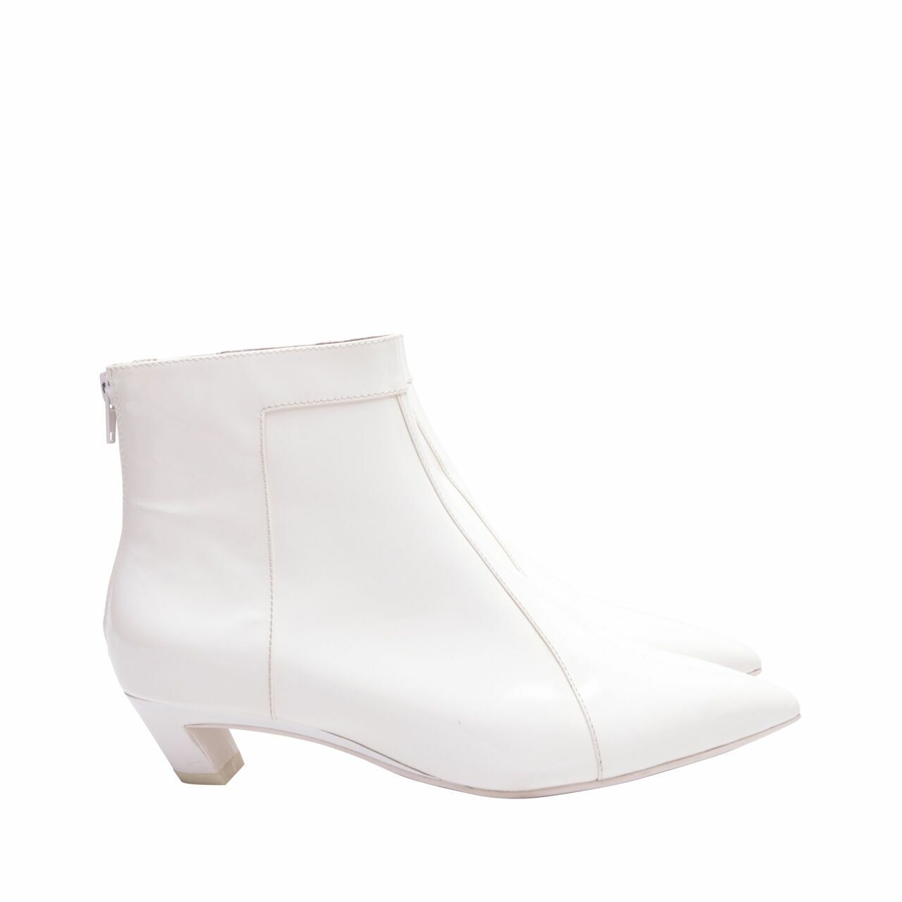 Jeffrey Campbell White Patent Leather Boots