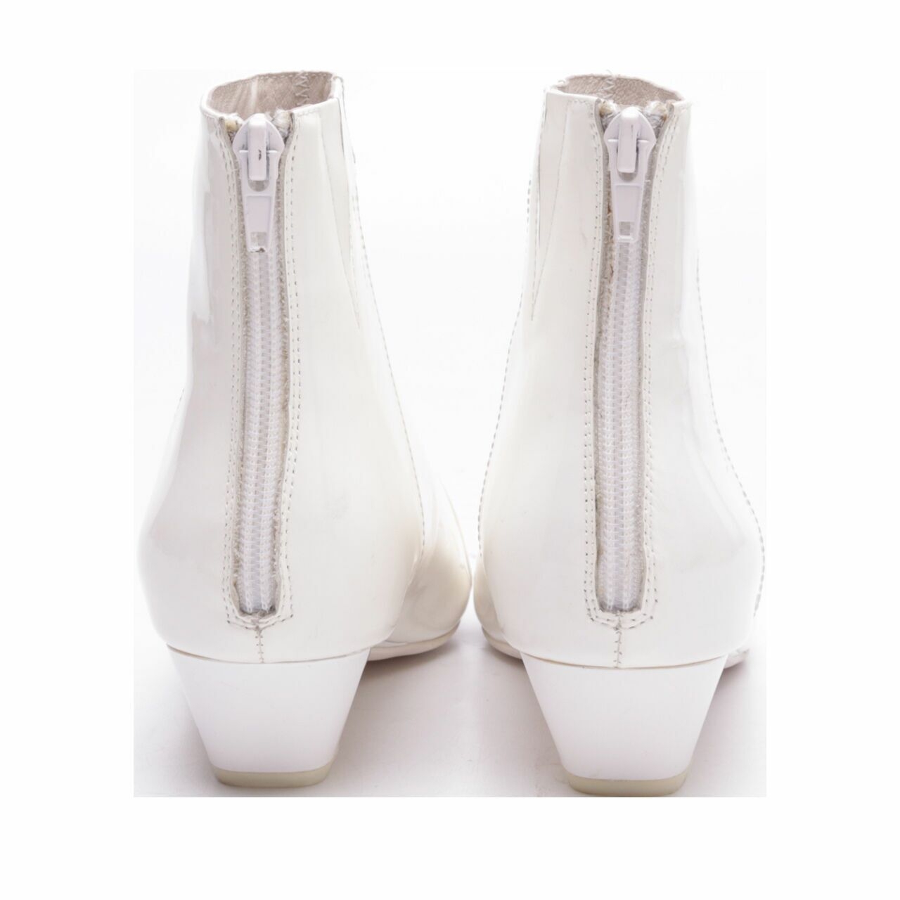 Jeffrey Campbell White Patent Leather Boots