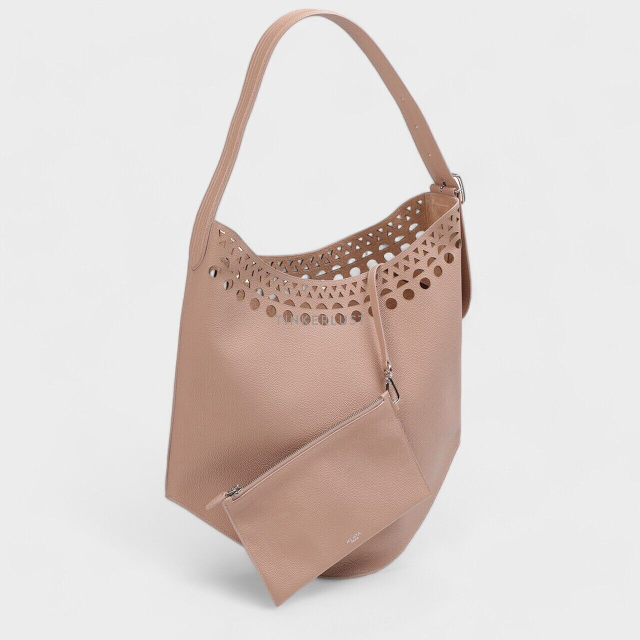 Alaia Le Gail Large Sand Leather Shoulder Bag