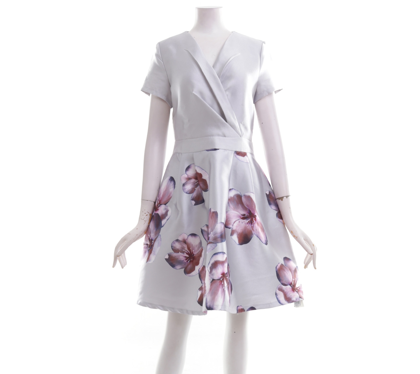 Esye Grey Floral Mini Dress