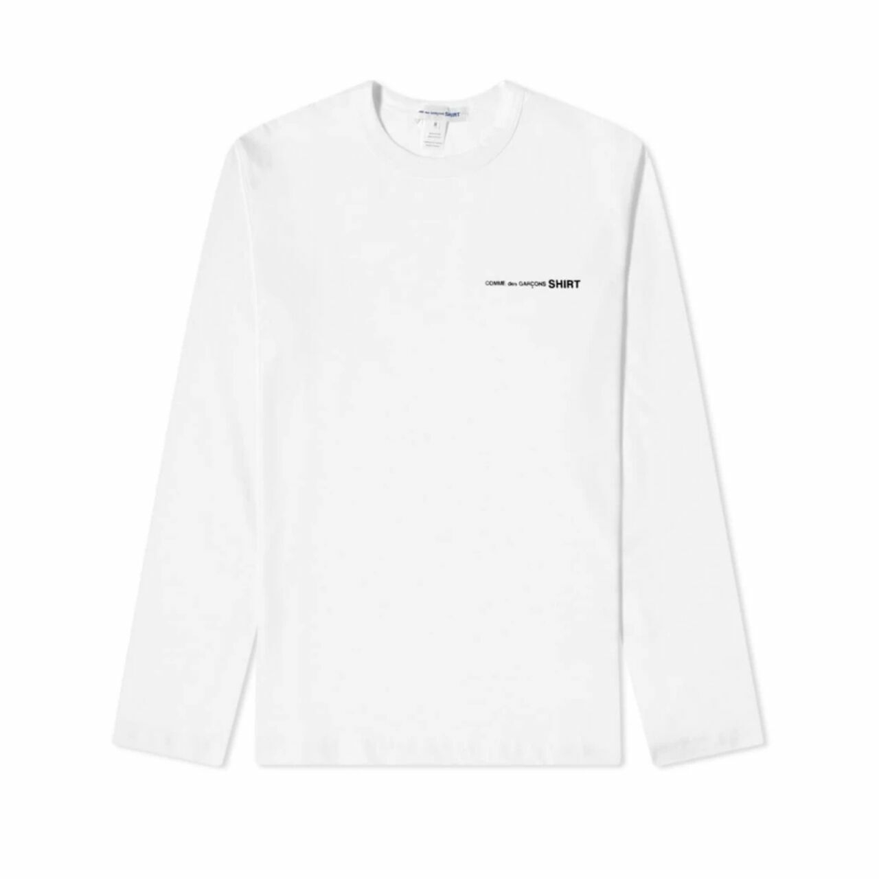 Comme des Garcons White Long Sleeve Logo T-Shirt