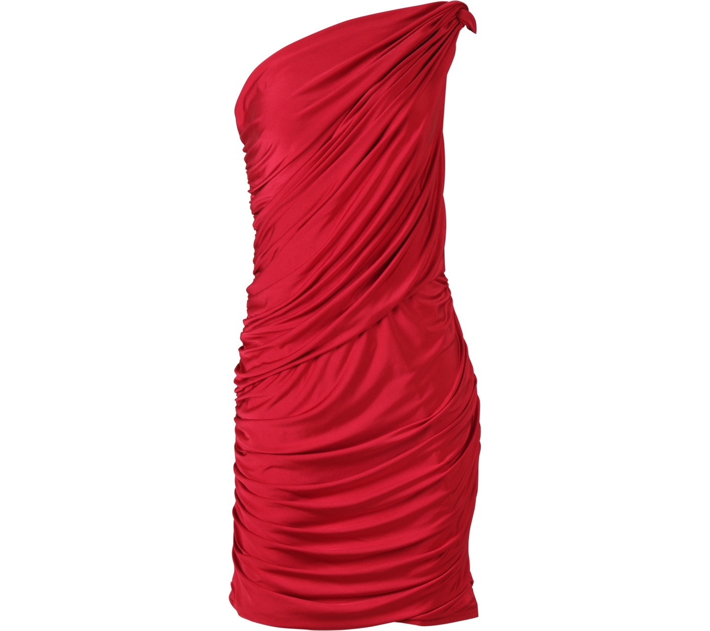 Tadashi Shoji Red One Shoulder Mini Dress