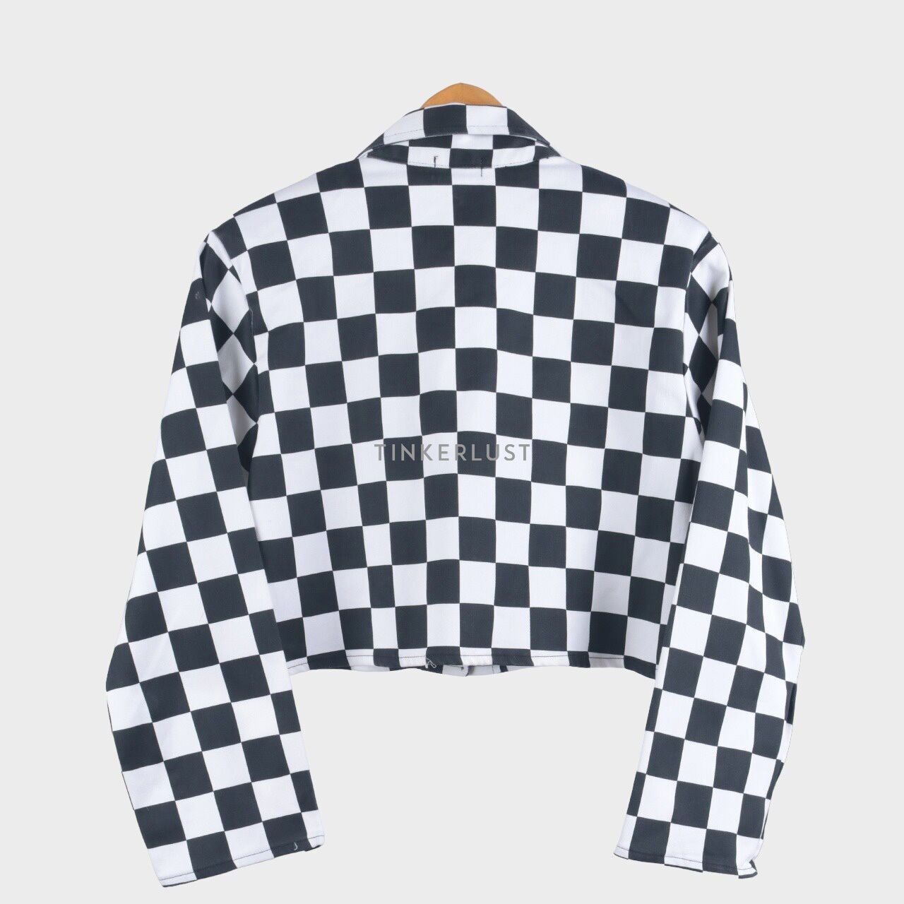 Mine Checkered Blazer Cropped