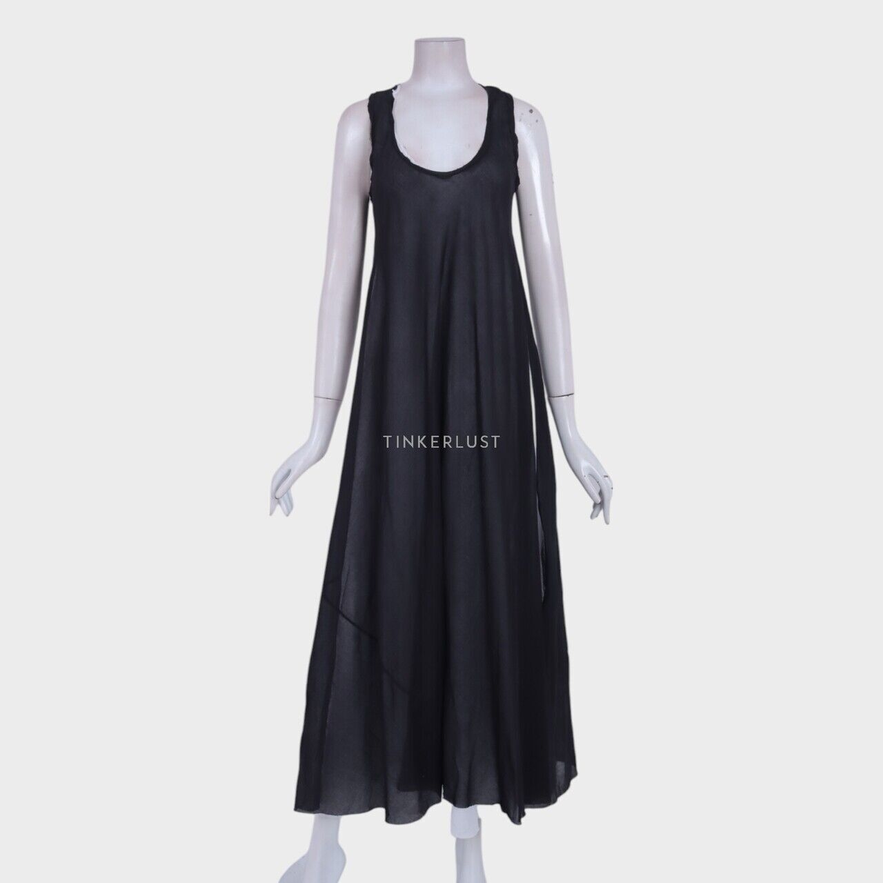 Biasa Black & White Sleeveless Long Dress