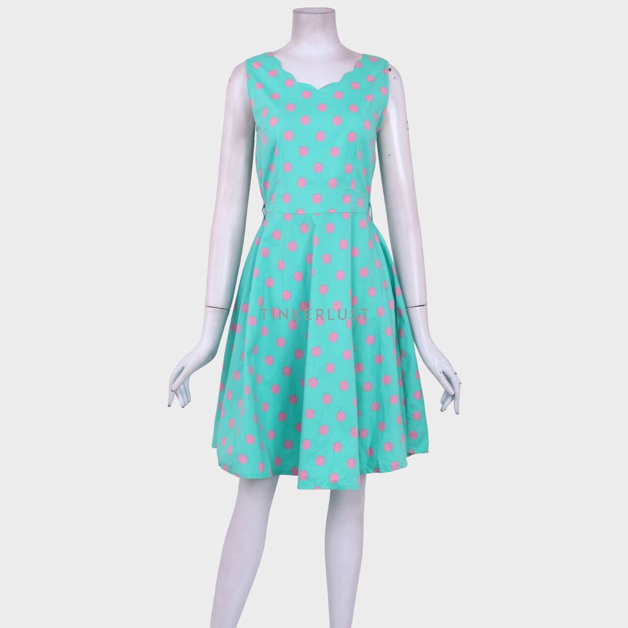 Private Collection Green & Pink Polkadots Mini Dress