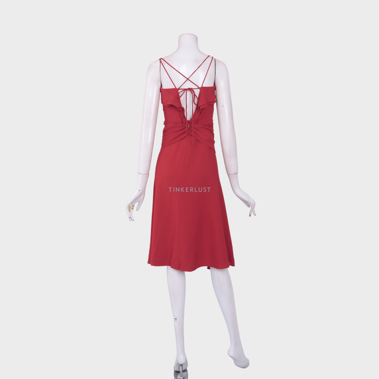 Emporio Armani Sleeveless Red Midi Dress