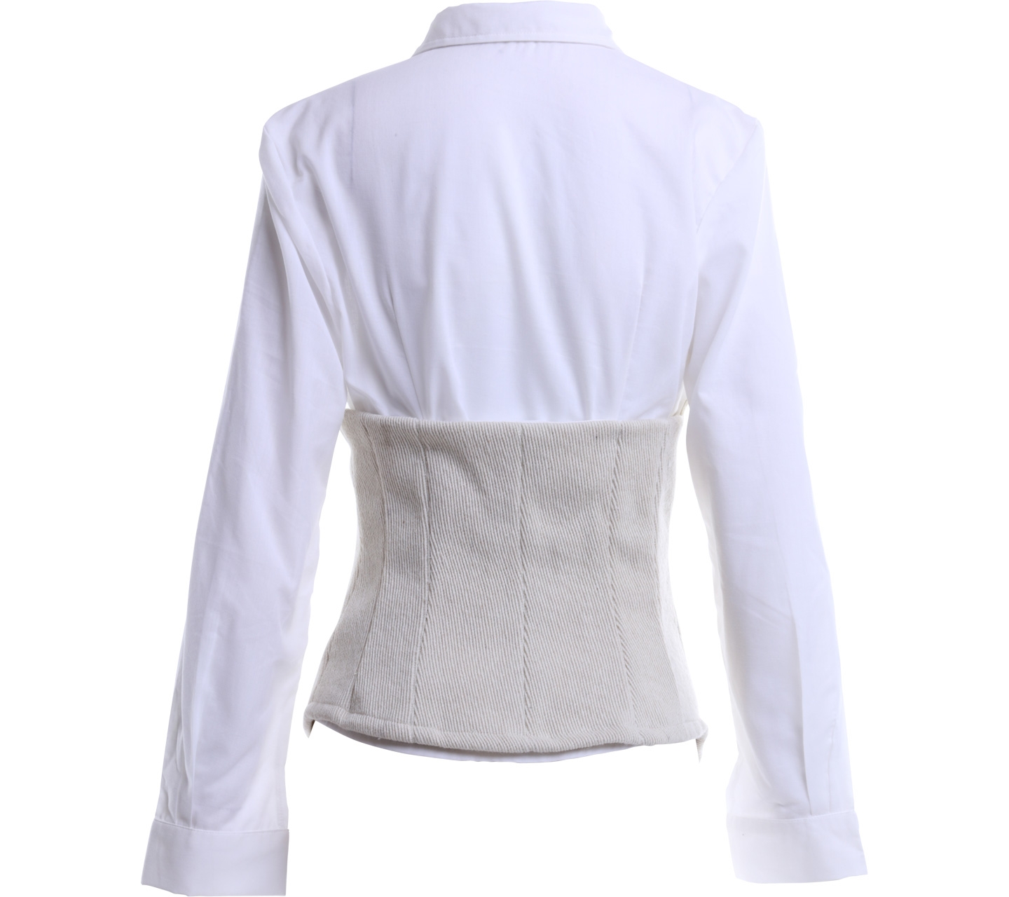 Alto White Long Sleeve with Corset Shirt