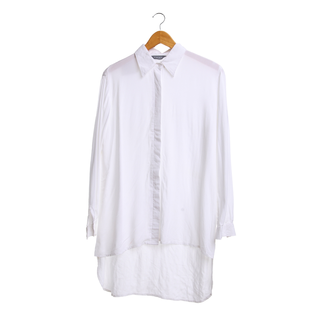 Maima Off White Asymmetric Shirt