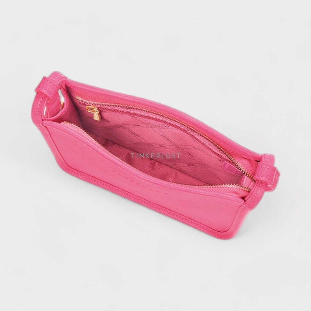Longchamp Small Le Foulonne Zipped in Candy Leather Sling Bag