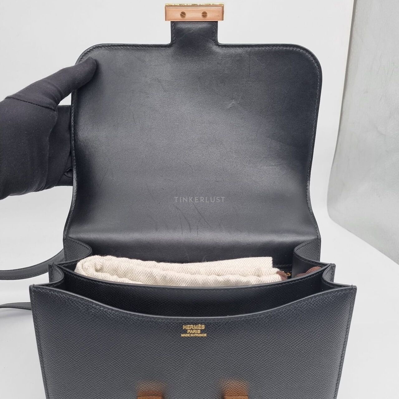 Hermes Constance III 24 Black Epsom #D 2020 Sling Bag