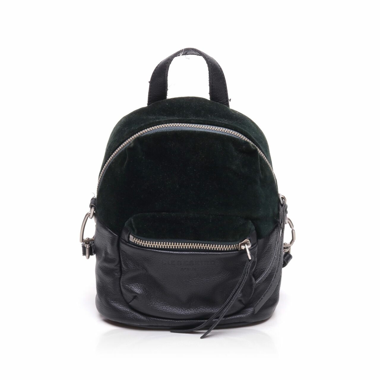 Liebeskind Black Velvet Leather Backpack