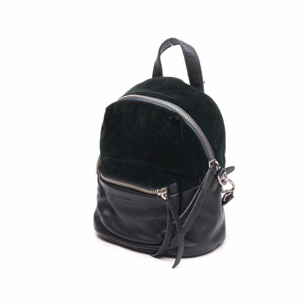 Liebeskind Black Velvet Leather Backpack