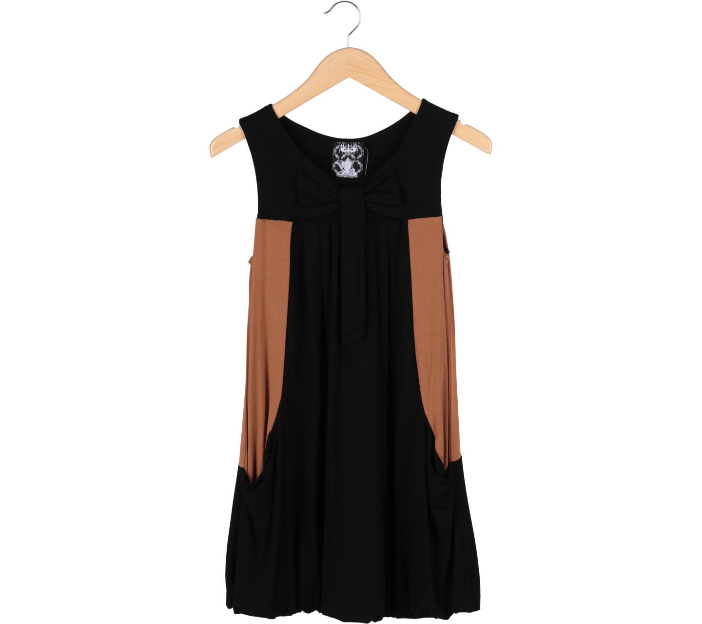 Twelve by Twelve Black And Brown Sleeveless Mini Dress