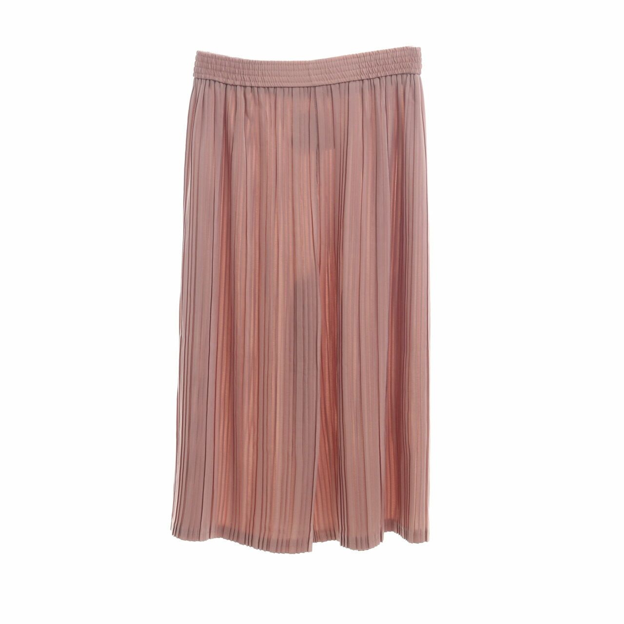 Lilac Nude Pleats Cropped Pants