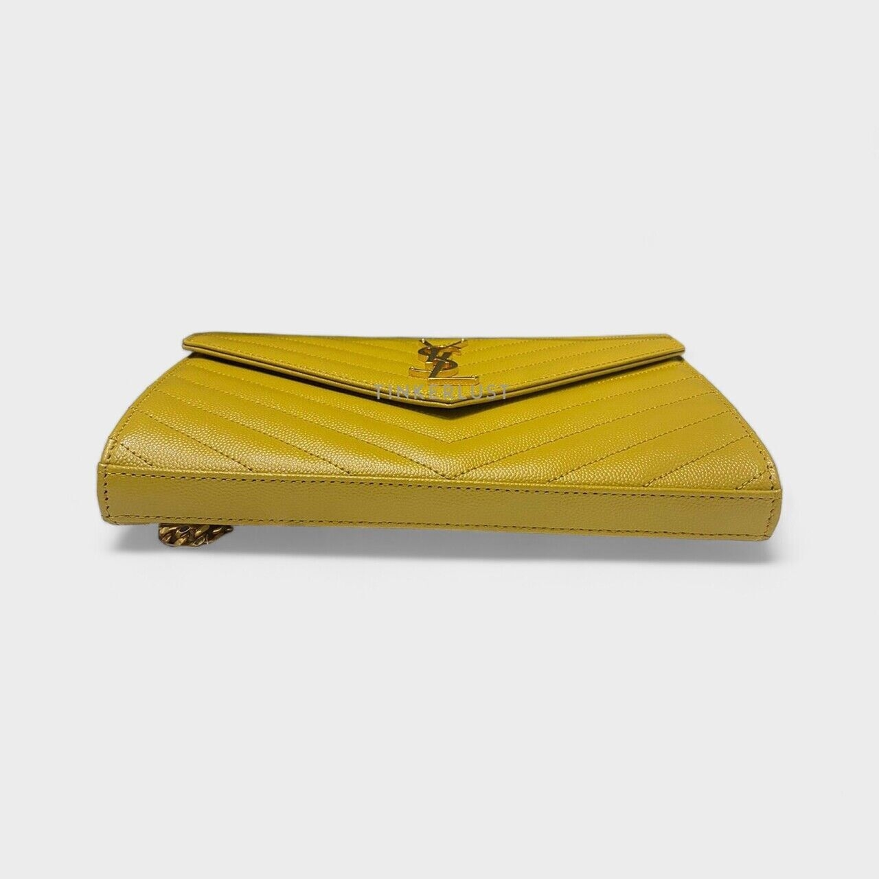Saint Laurent WOC 22cm Mustard Matelasse Sling Bag