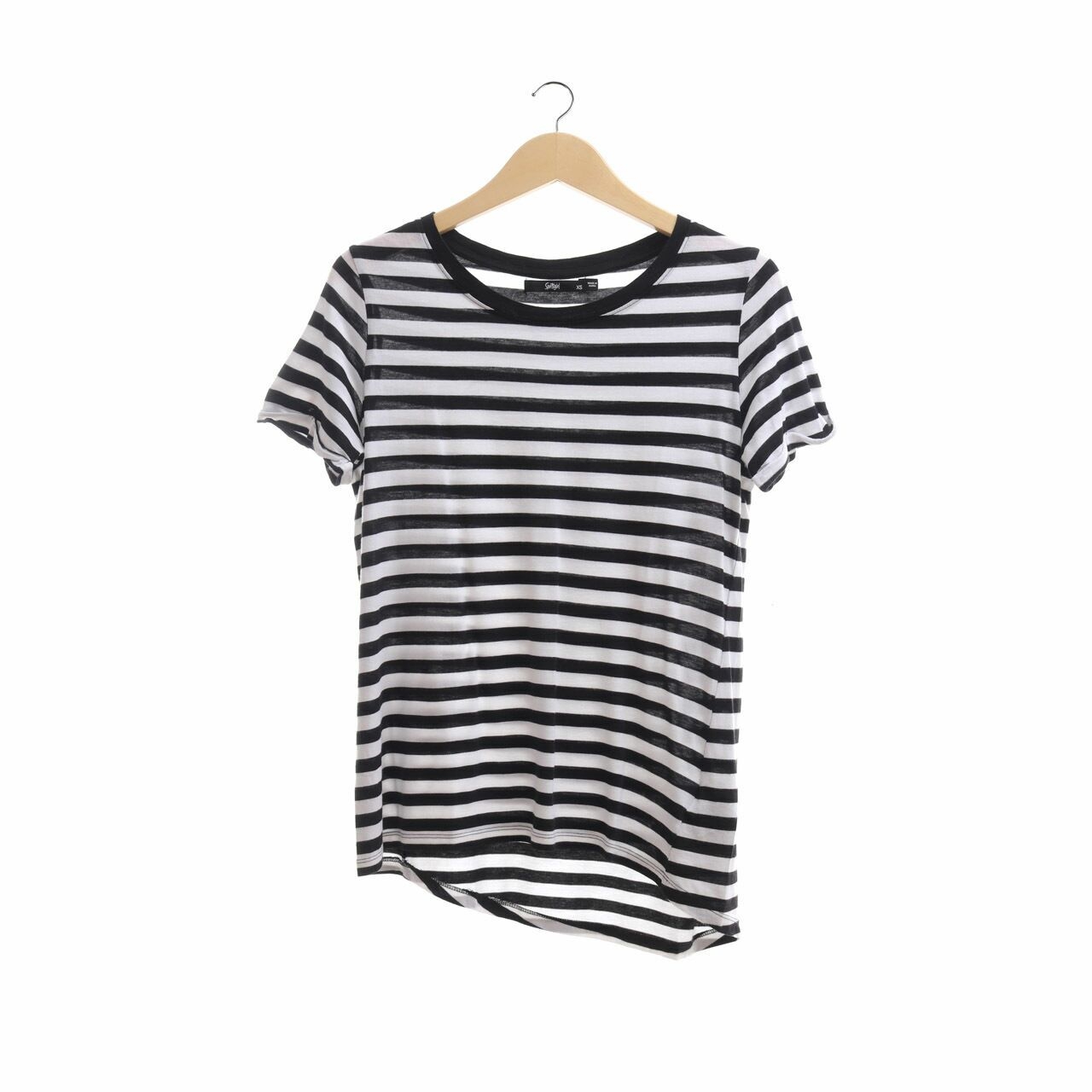 Sportsgirl Black & White Striped T-Shirt