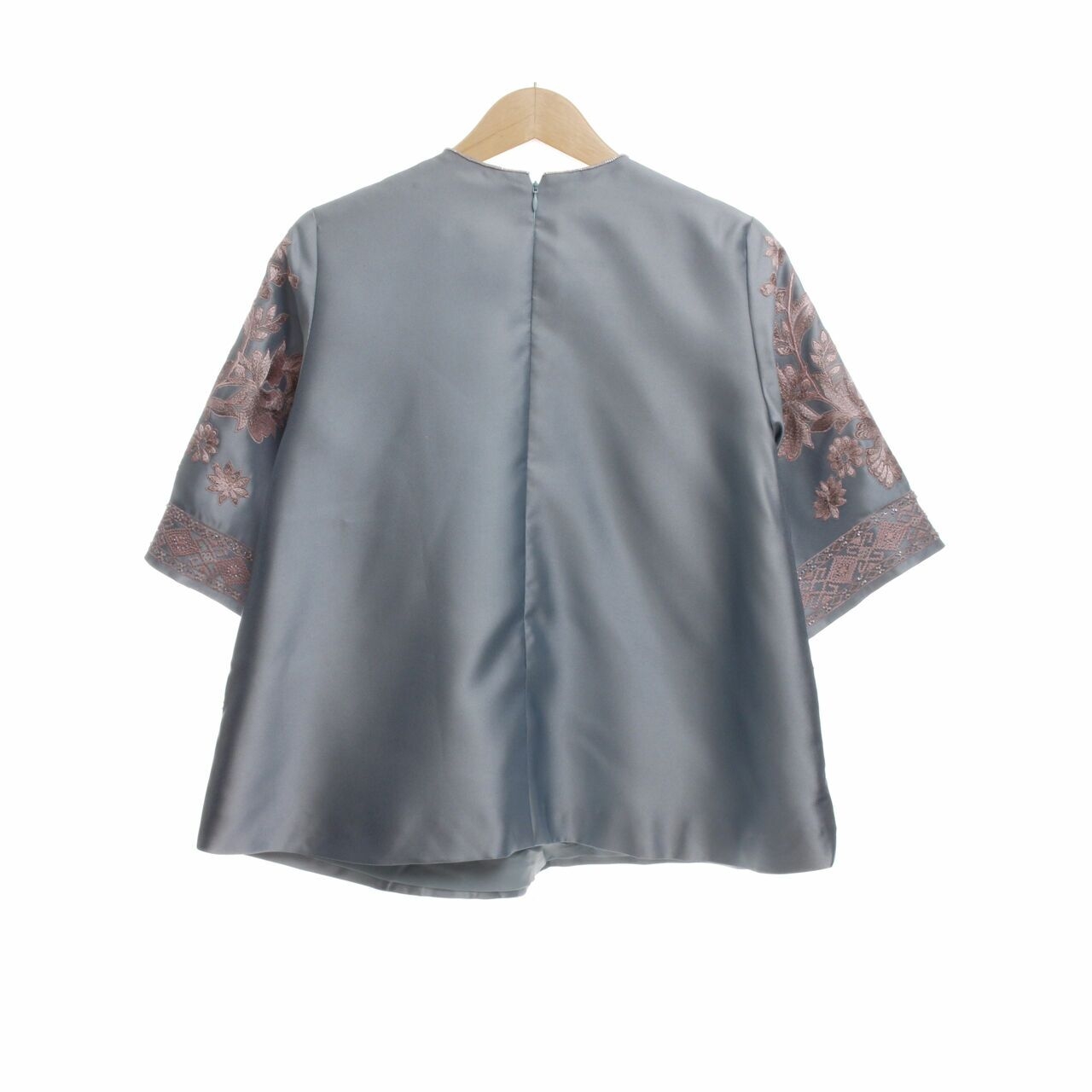 Denny Wirawan Blue Embroidery Blouse